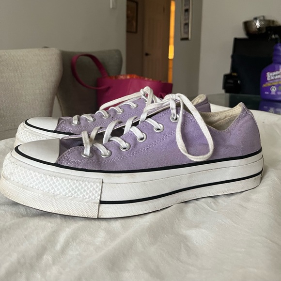 rare lilac converse platforms in size US 10 women’s - Picture 5 of 15